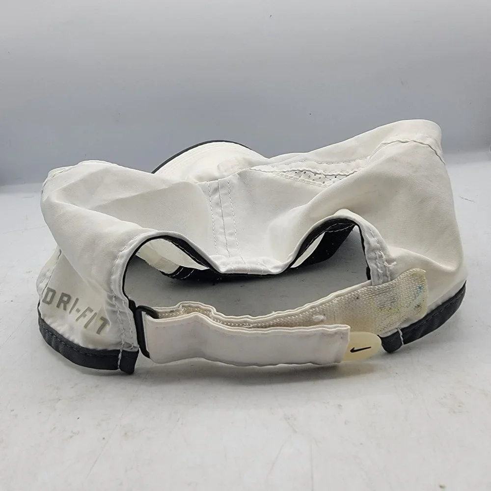 Nike Featherlight Dri Fit White Athletic Hats Adults Unisex Lightweight - Picture 3 of 6
